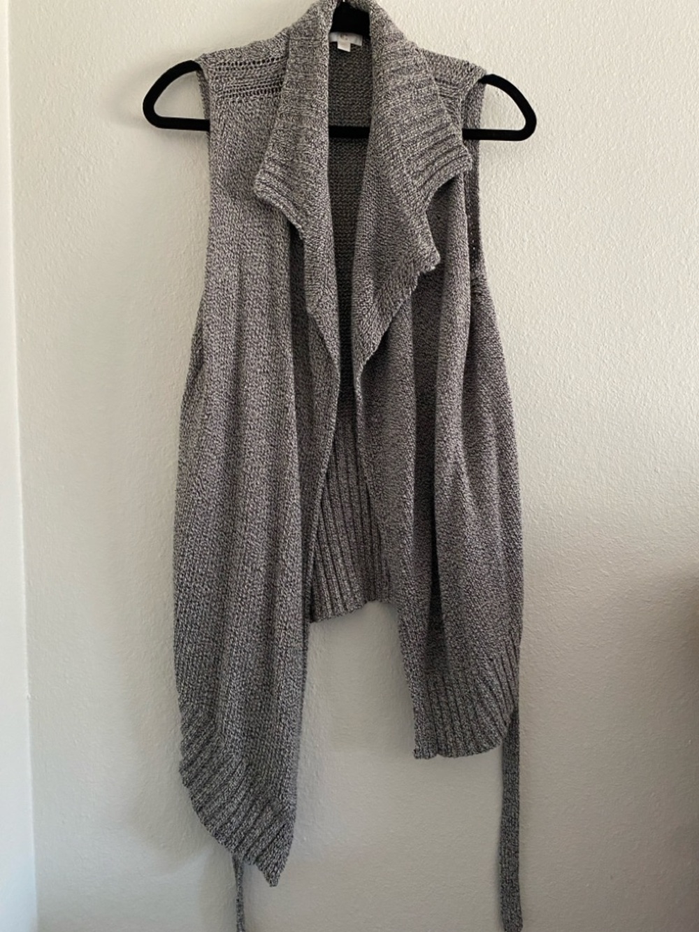 C Long Vest Boho Lagenlook Hippie Gray